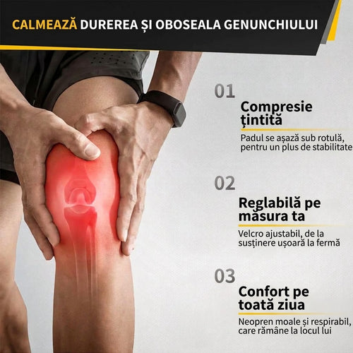 KneeGuard Pro™ Elite - Bandă Premium de Susținere a Rotulei
